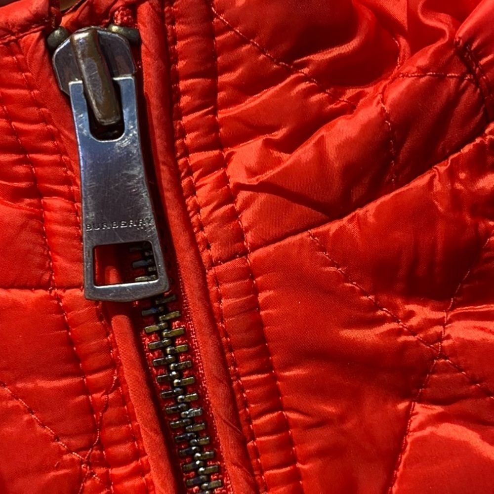 Burberry Kids Red Quilted Jacket with Hood Sz 12Y - Picture 6 of 13